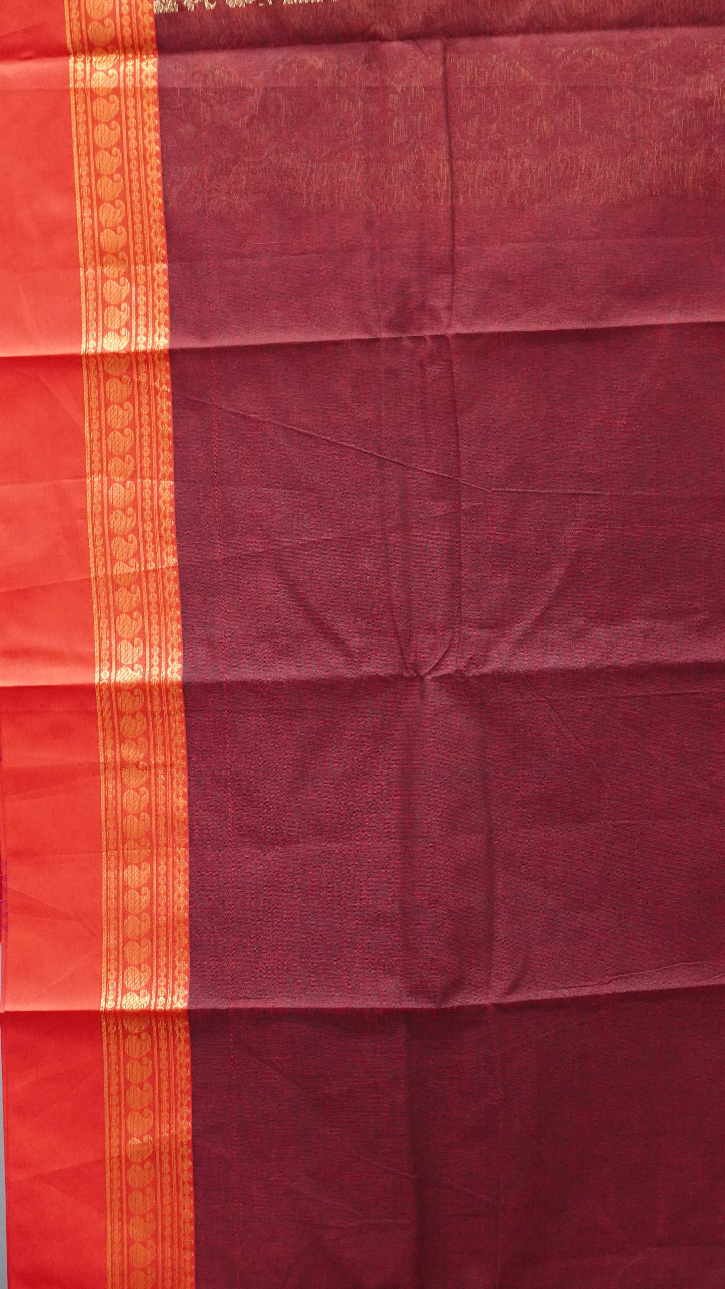 Kanchi Cotton Saree Vanasingaram Maroon