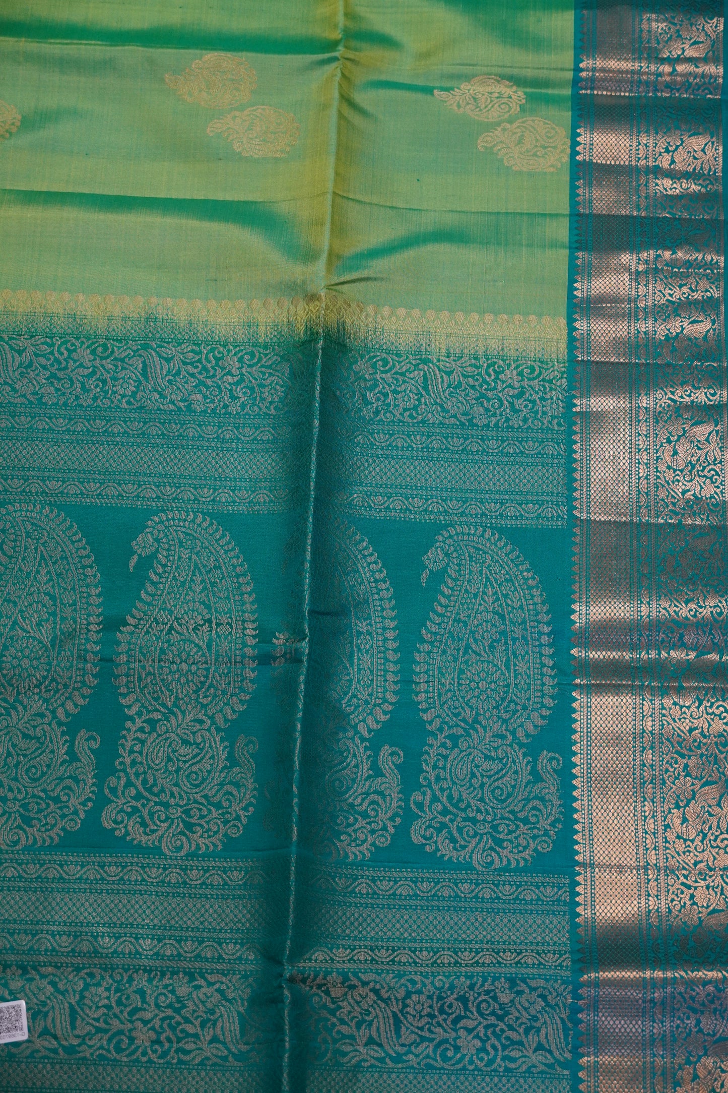 Pure Silk Saree - Parrot Green