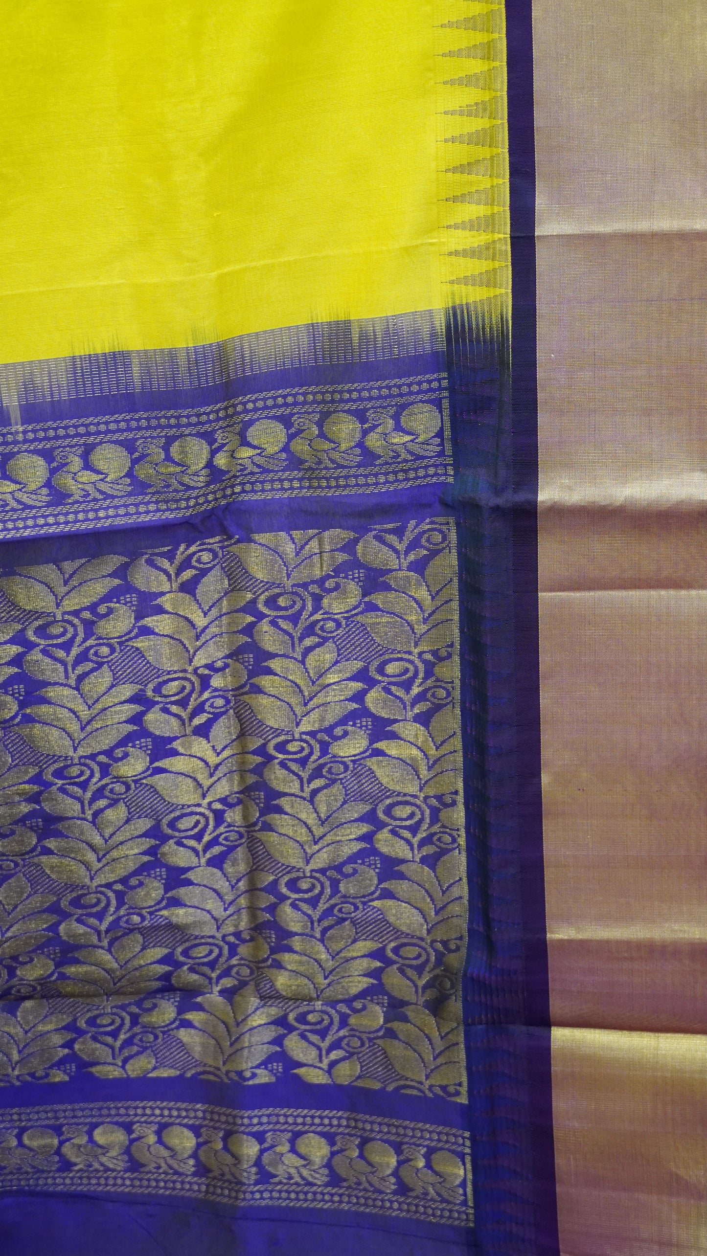 Pure Silk Cotton Saree-Mehandi Green