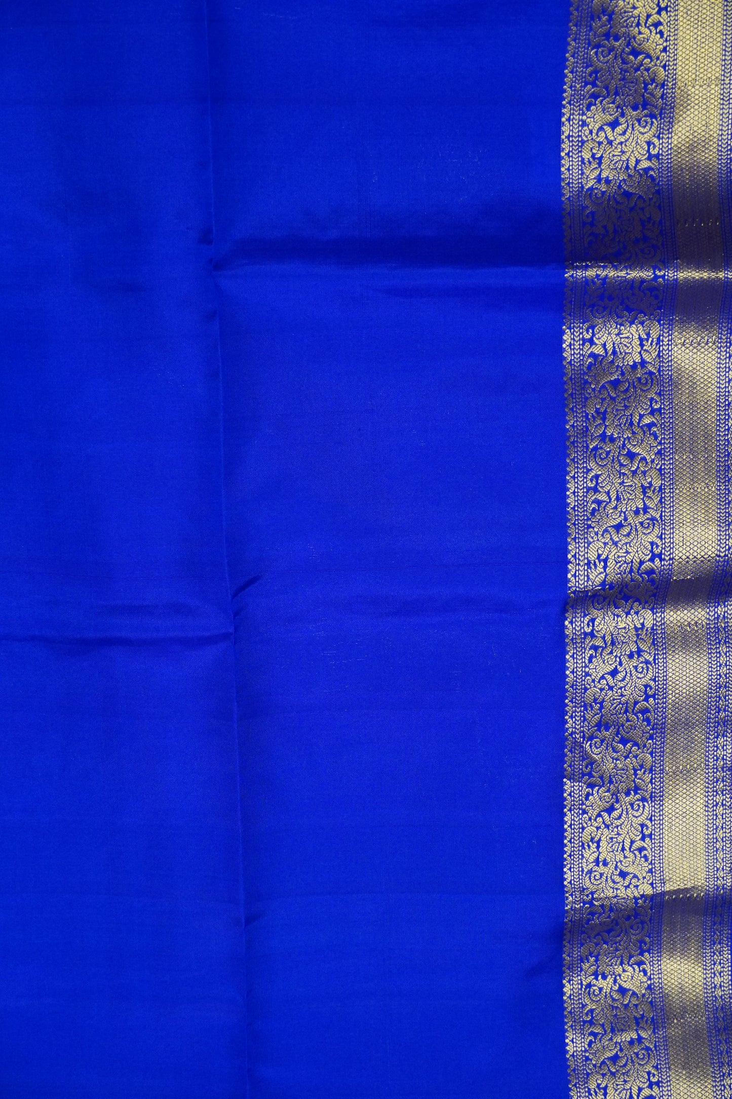 Pure Silk Saree - Peacock Blue - Blue