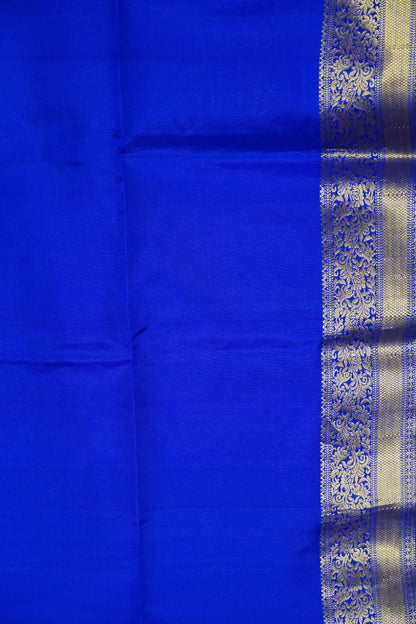 Pure Silk Saree - Peacock Blue - Blue