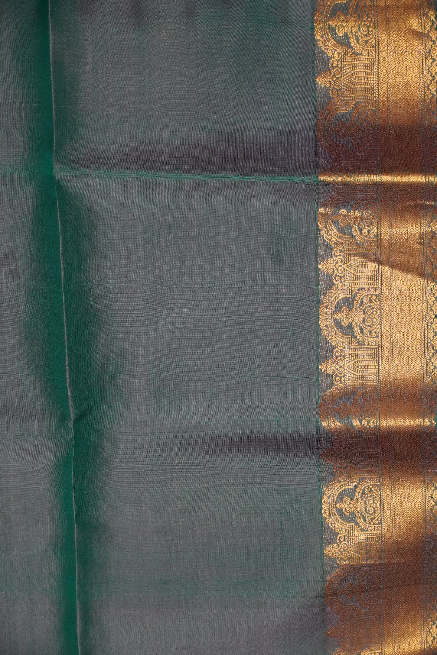 Pure Silk Saree - Lavender - Teal Blue