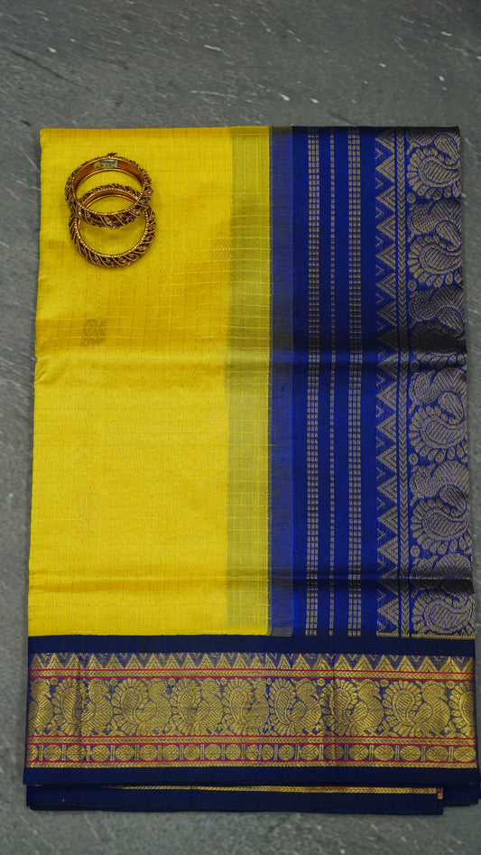 Pure Silk Cotton Saree-Mehandi Green