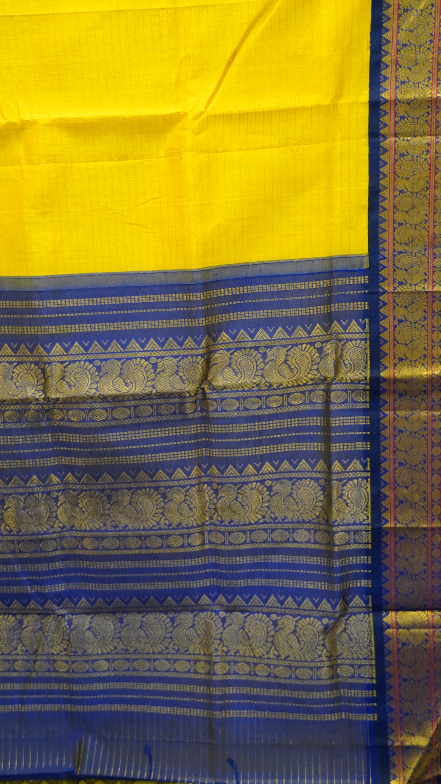 Pure Silk Cotton Saree-Mehandi Green