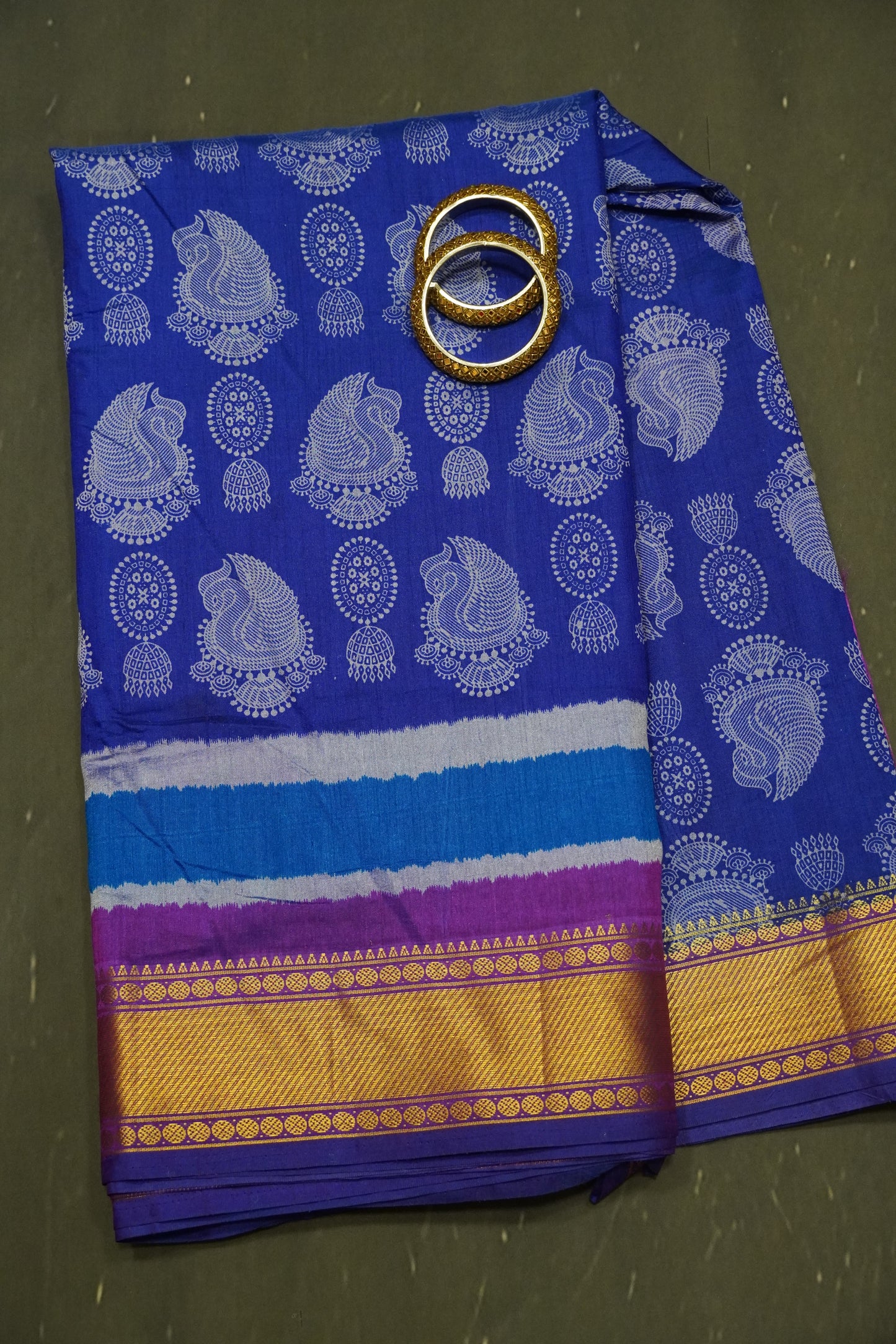 Semi Patola Saree - Ink Blue