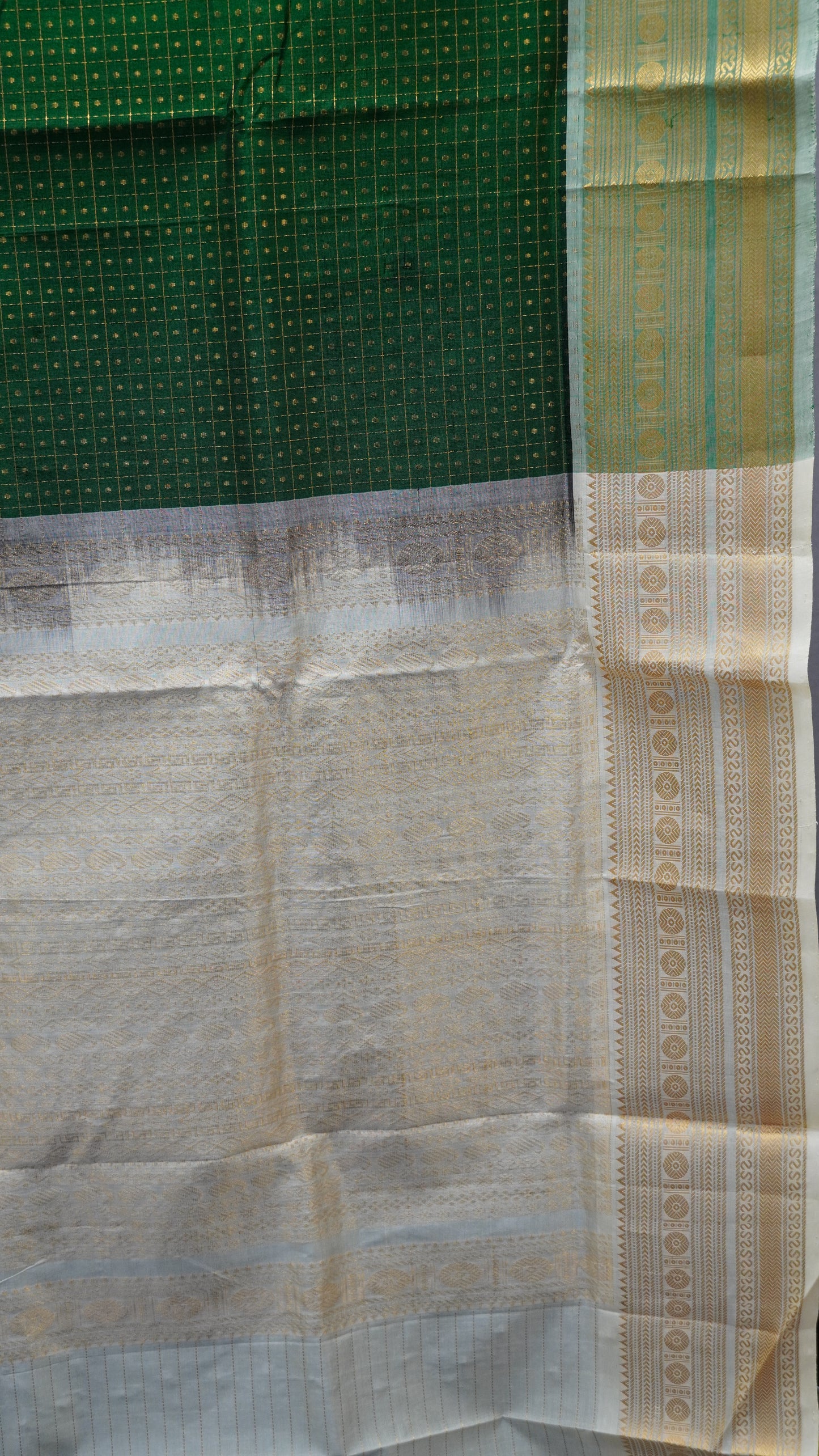 Pure Silk Cotton Saree-Brown
