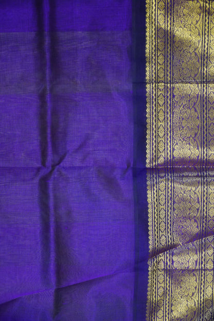 Silk Cotton Saree - Bud Buta Grey - Wine