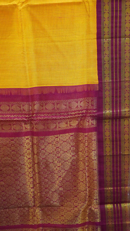 Pure Silk Cotton Saree-Mango Yellow