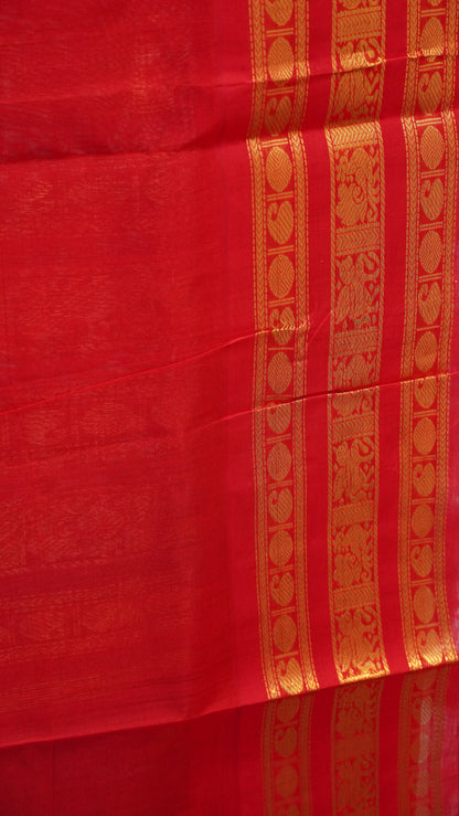 Pure Silk Cotton Saree-Bottle Green