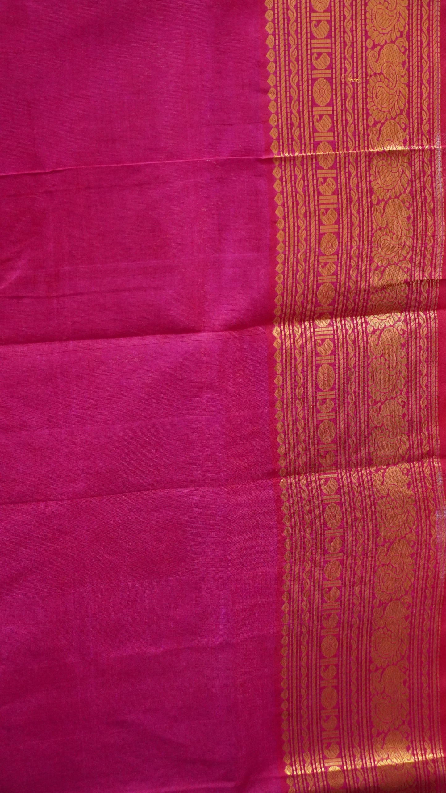 Pure Silk Cotton Saree-Green Pink
