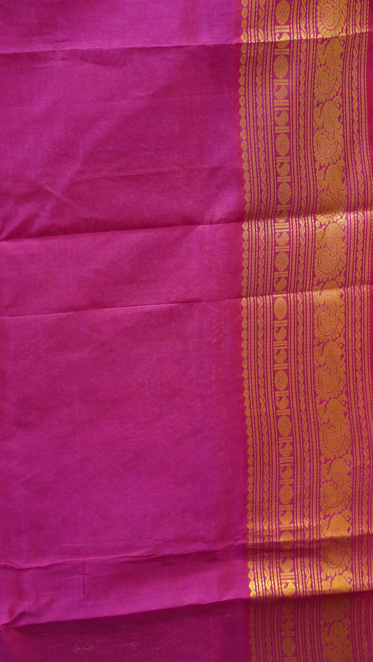 Pure Silk Cotton Saree-Navy Blue