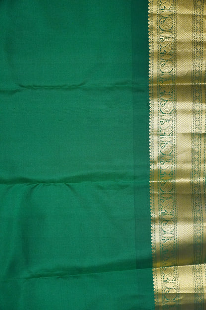 Pure Silk Saree - Cream - Green