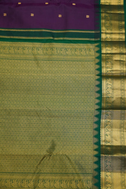 Pure Silk Saree - Wine - Green