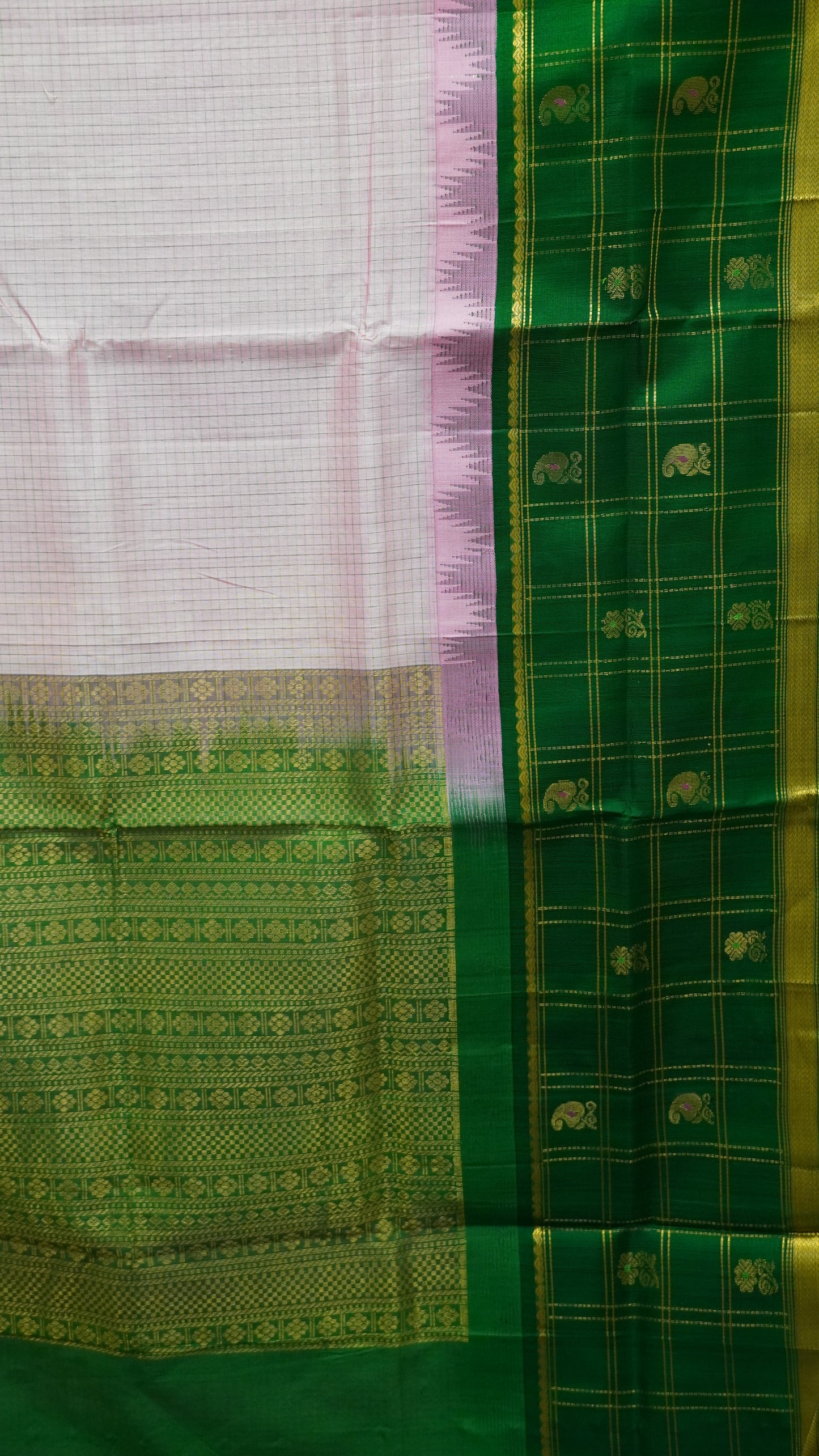 Pure Silk Cotton Saree-Pink