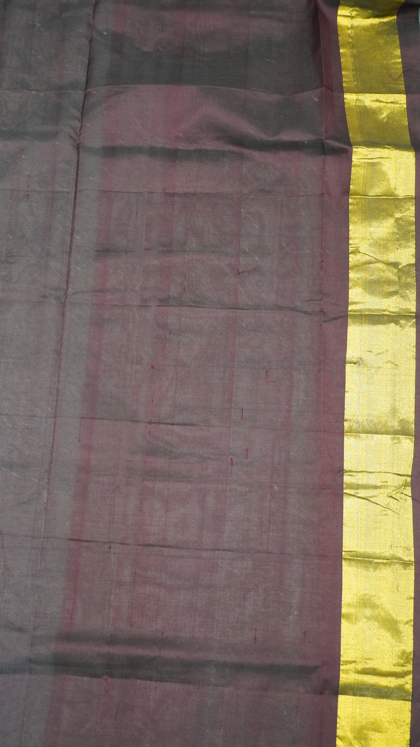 Pure Silk Cotton Saree-Dark Arakku