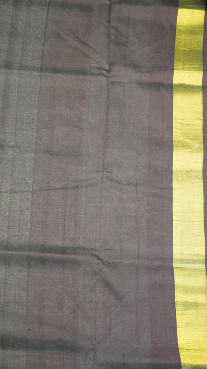Pure Silk Cotton Saree-Dark Maroon