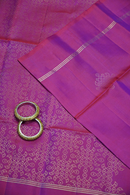 Pure Silk Saree - Kolam Magenta