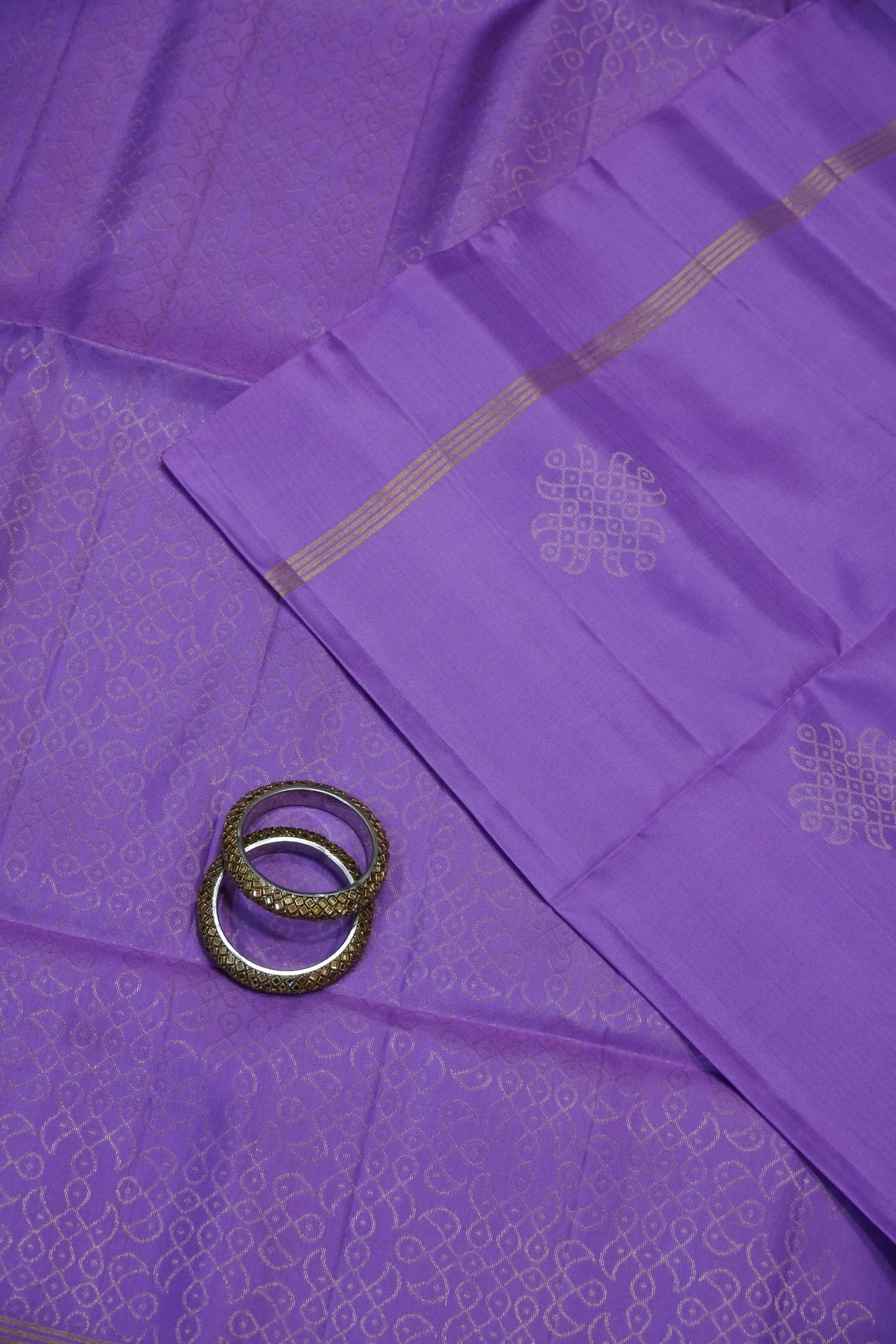 Pure Silk Saree - Kolam Lavender