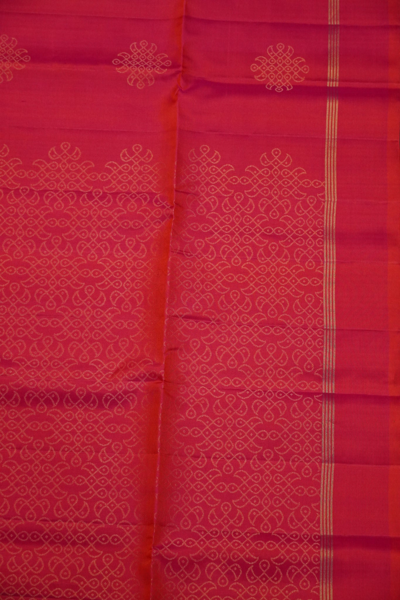 Pure Silk Saree - Kolam Bright Pink