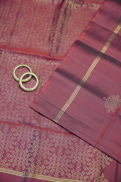 Pure Silk Saree - Kolam Maroon