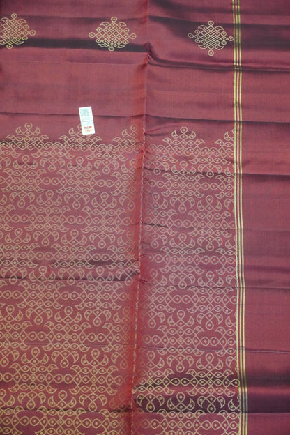 Pure Silk Saree - Kolam Maroon