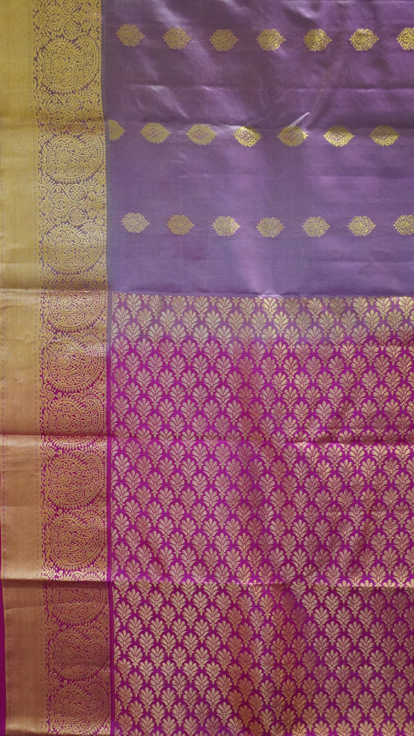 Pure Kanjivaram Silk Saree -Light Purple-Pink