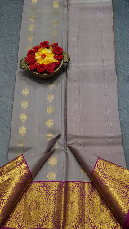 Pure Kanjivaram Silk Saree - Baby Purple-Pink