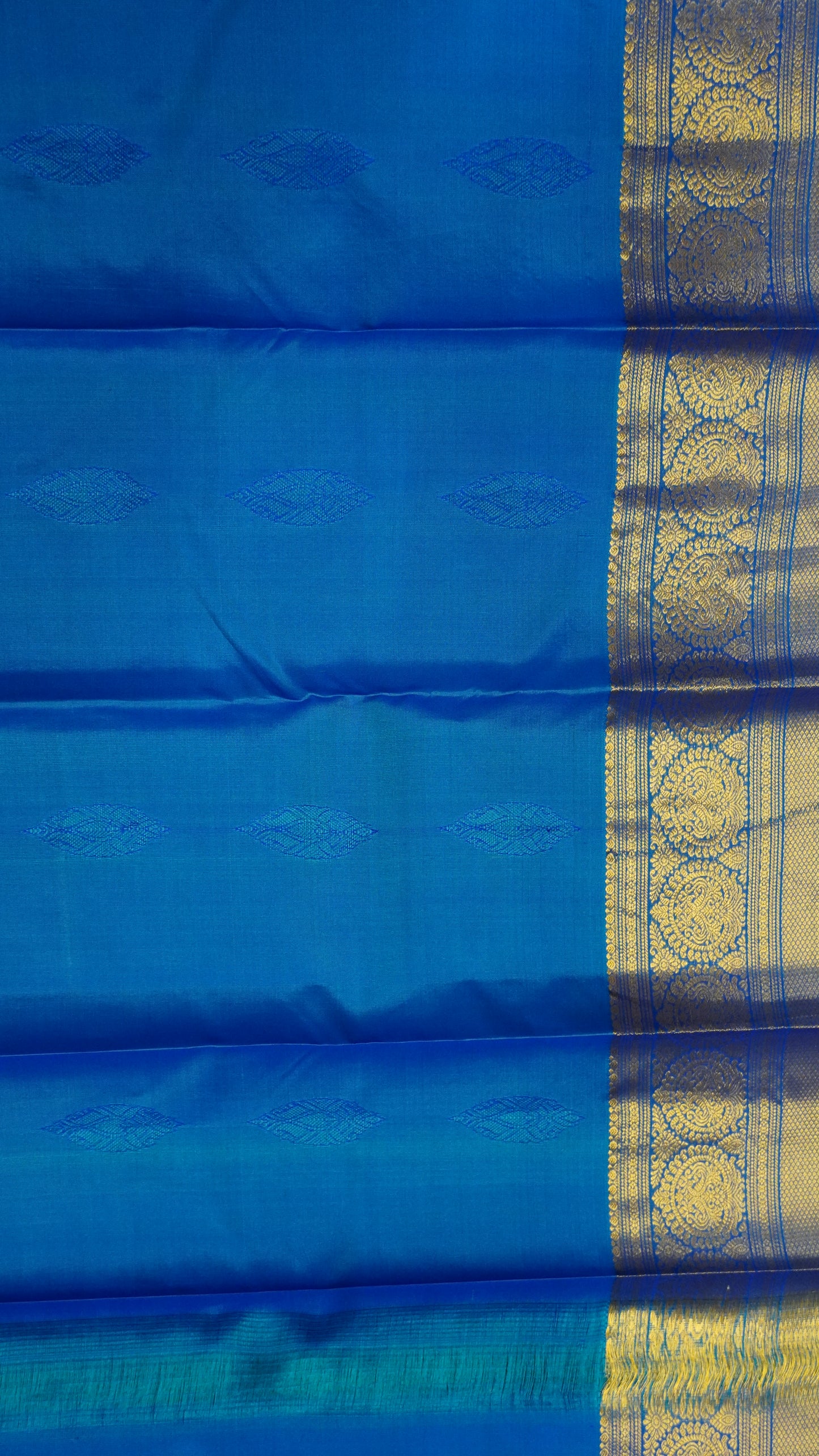 Pure Kanjivaram Silk Saree - Dark Blue