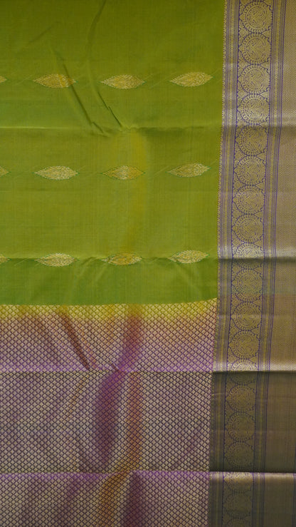 Pure Kanjivaram Silk Saree -Mehandhi Green