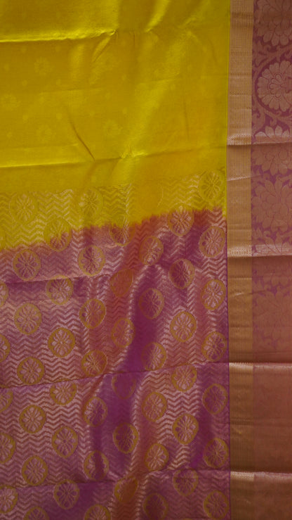 Pure Kanjivaram Silk Saree -Mango Yellow