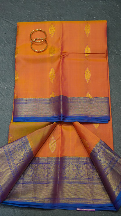 Pure Kanjivaram Silk Saree -Peachich Pink