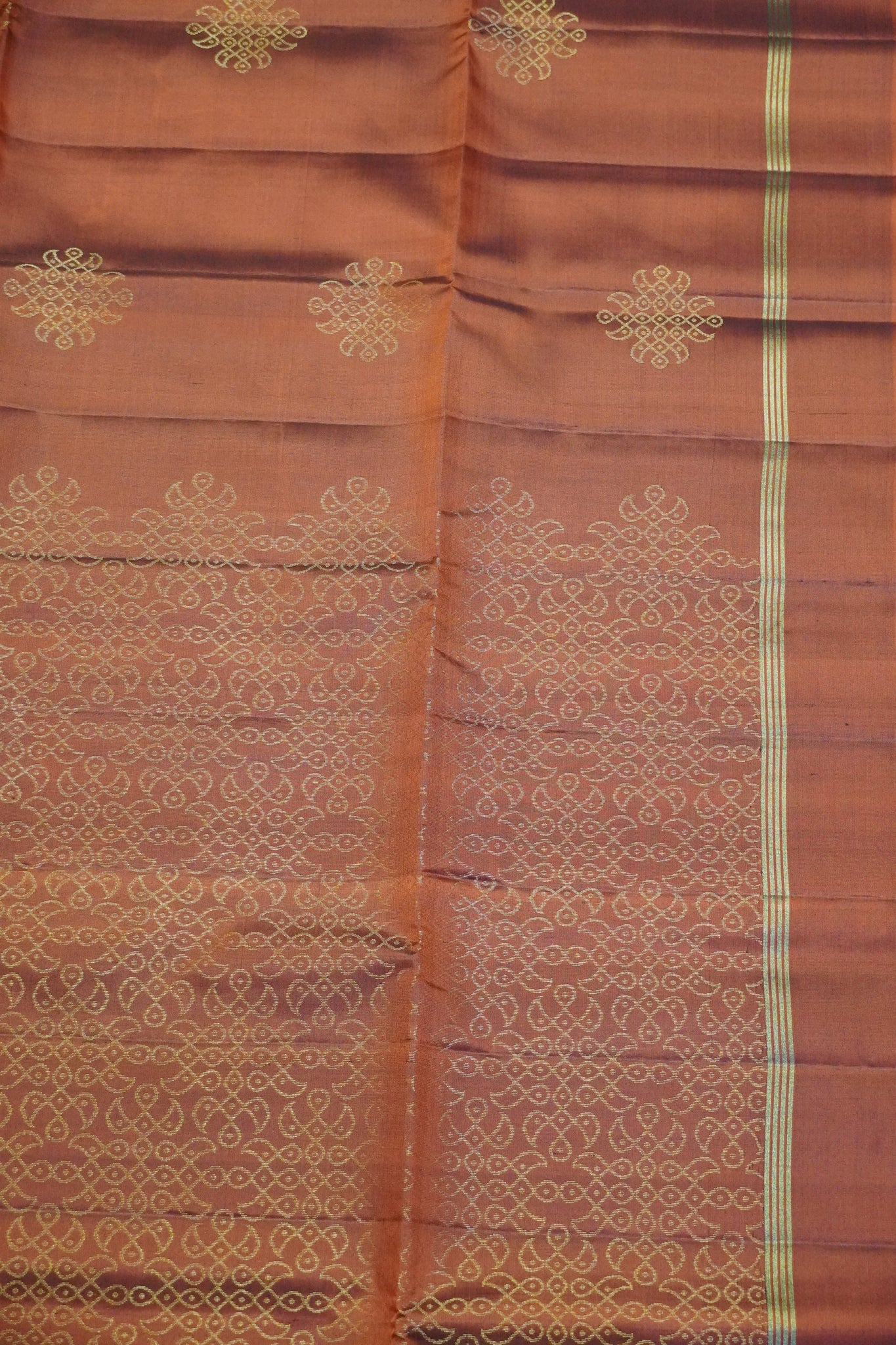 Pure soft silk-Kolam Rust Orange
