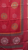 Dola Silk Saree Kolam Print - Red thumbnail