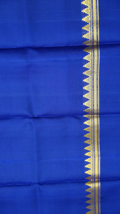 Pure Kanjivaram Silk Saree -ink Blue