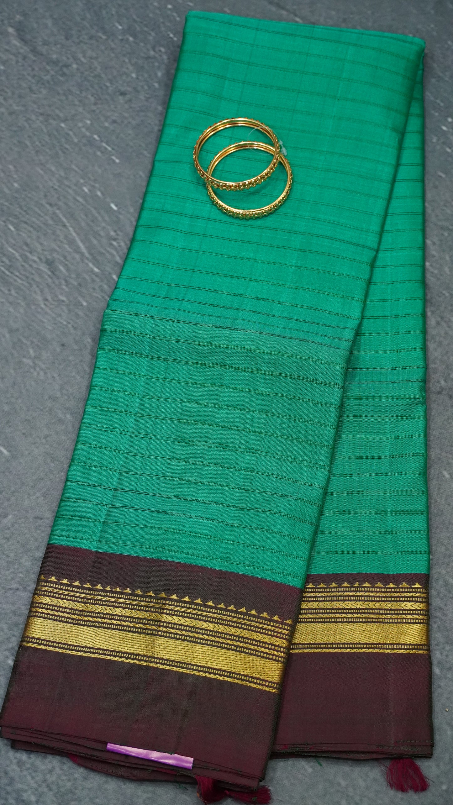 Pure Kanjivaram Silk Saree -Peacock Green