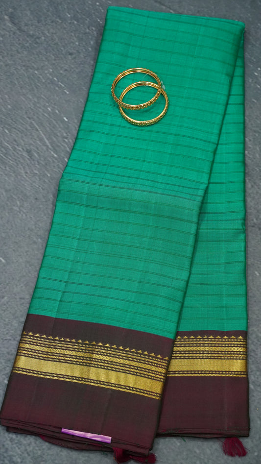 Pure Kanjivaram Silk Saree -Peacock Green