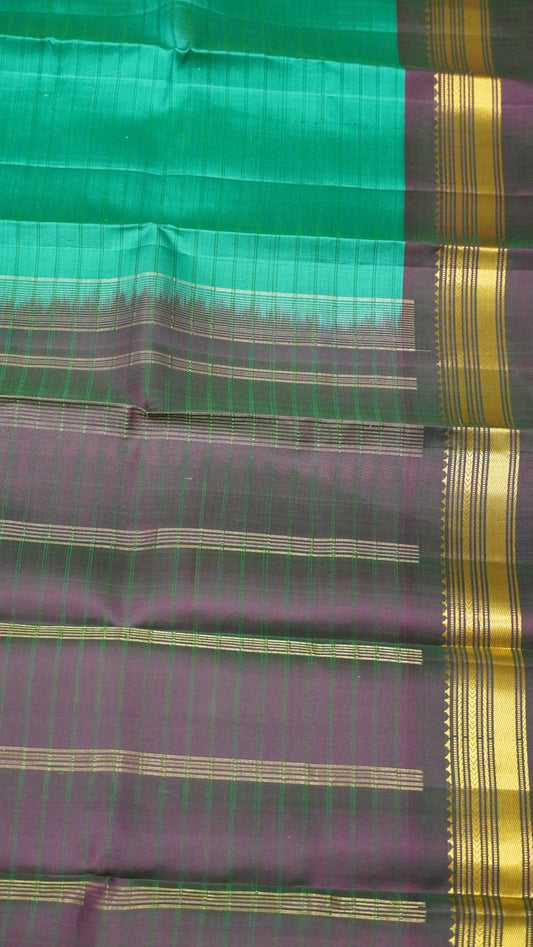 Pure Kanjivaram Silk Saree -Peacock Green