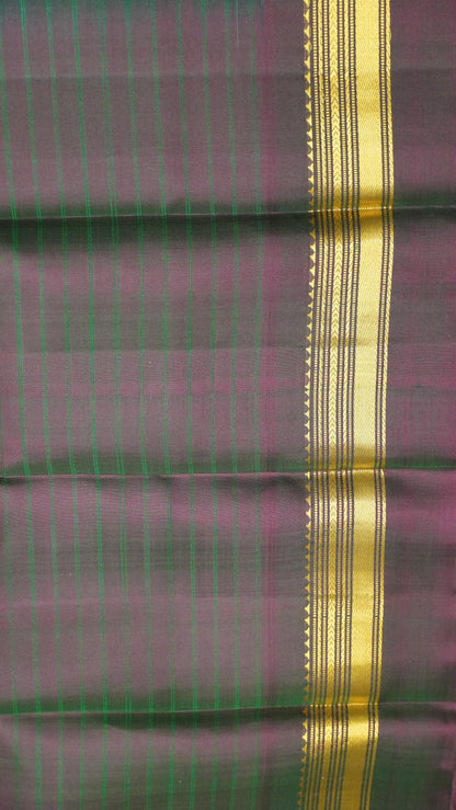 Pure Kanjivaram Silk Saree -Peacock Green