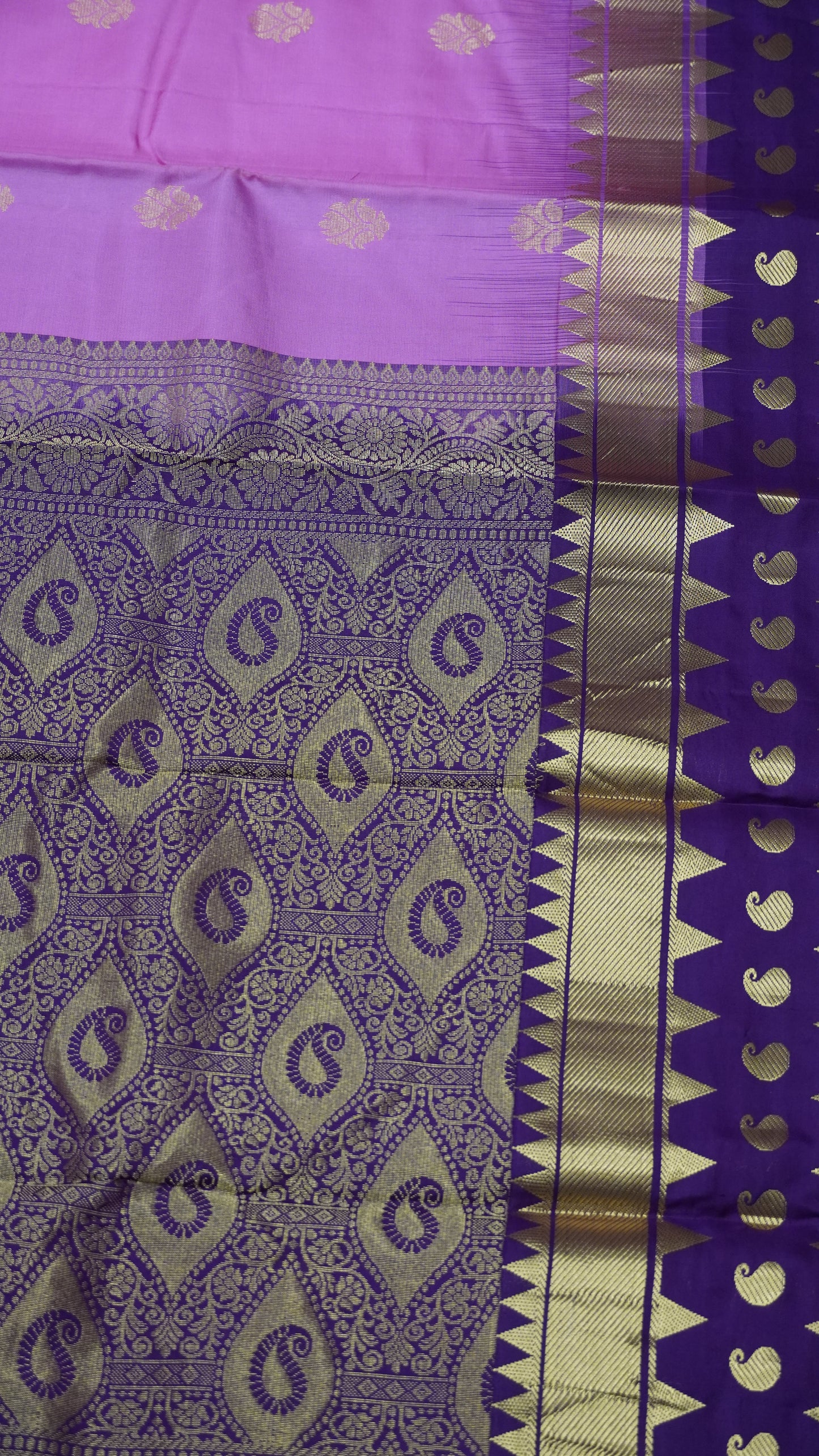 Pure Kanjivaram Silk Saree -Pink Wine