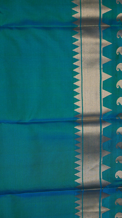 Pure Kanjivaram Silk Saree -Wine Peacock
