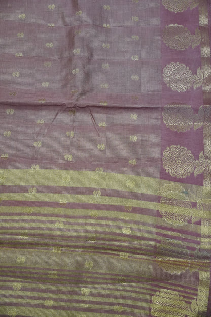 Semi Raw Silk Saree - Vairaoosi Pattern Mauve