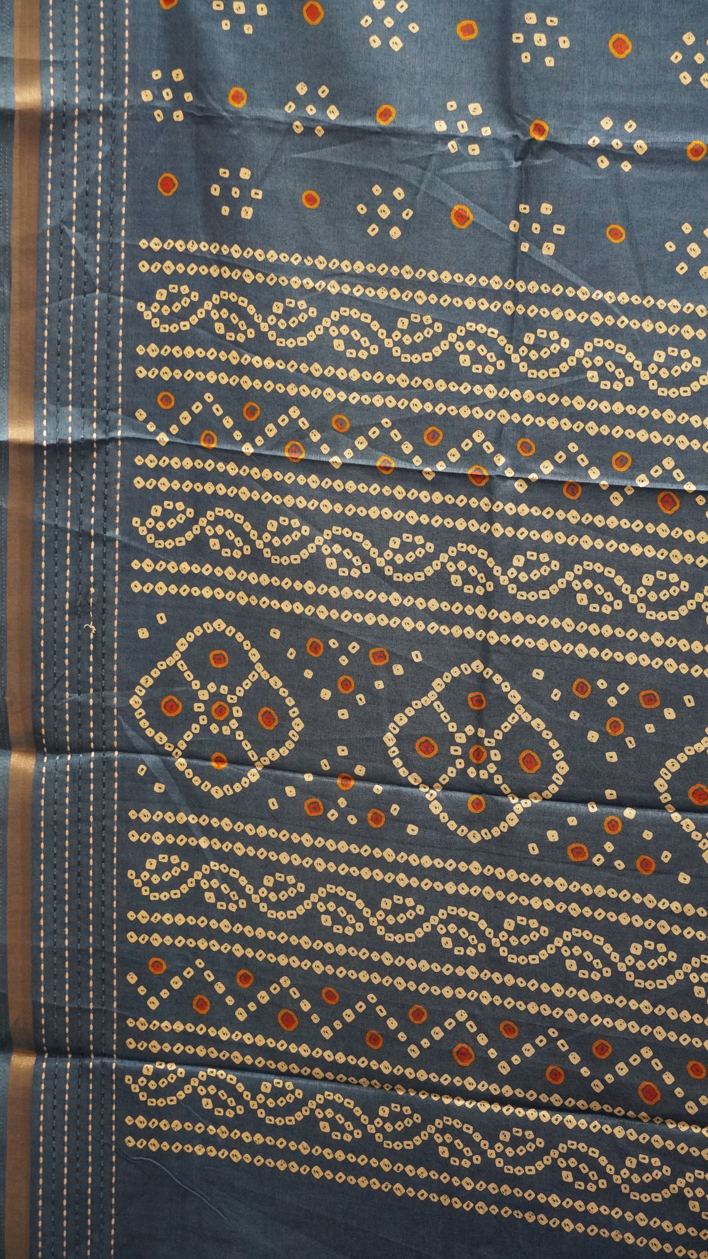 Dola Silk Saree Bandhini Print - Blue