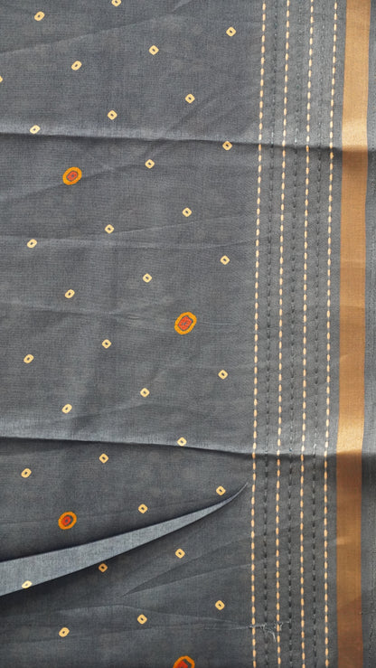 Dola Silk Saree Bandhini Print - Blue
