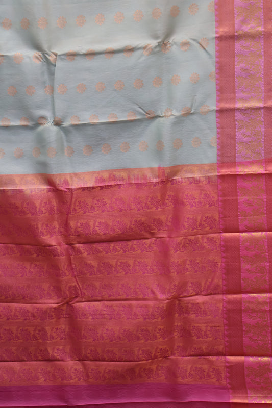 Pure Kanjivaram Silk Saree -Water Blue