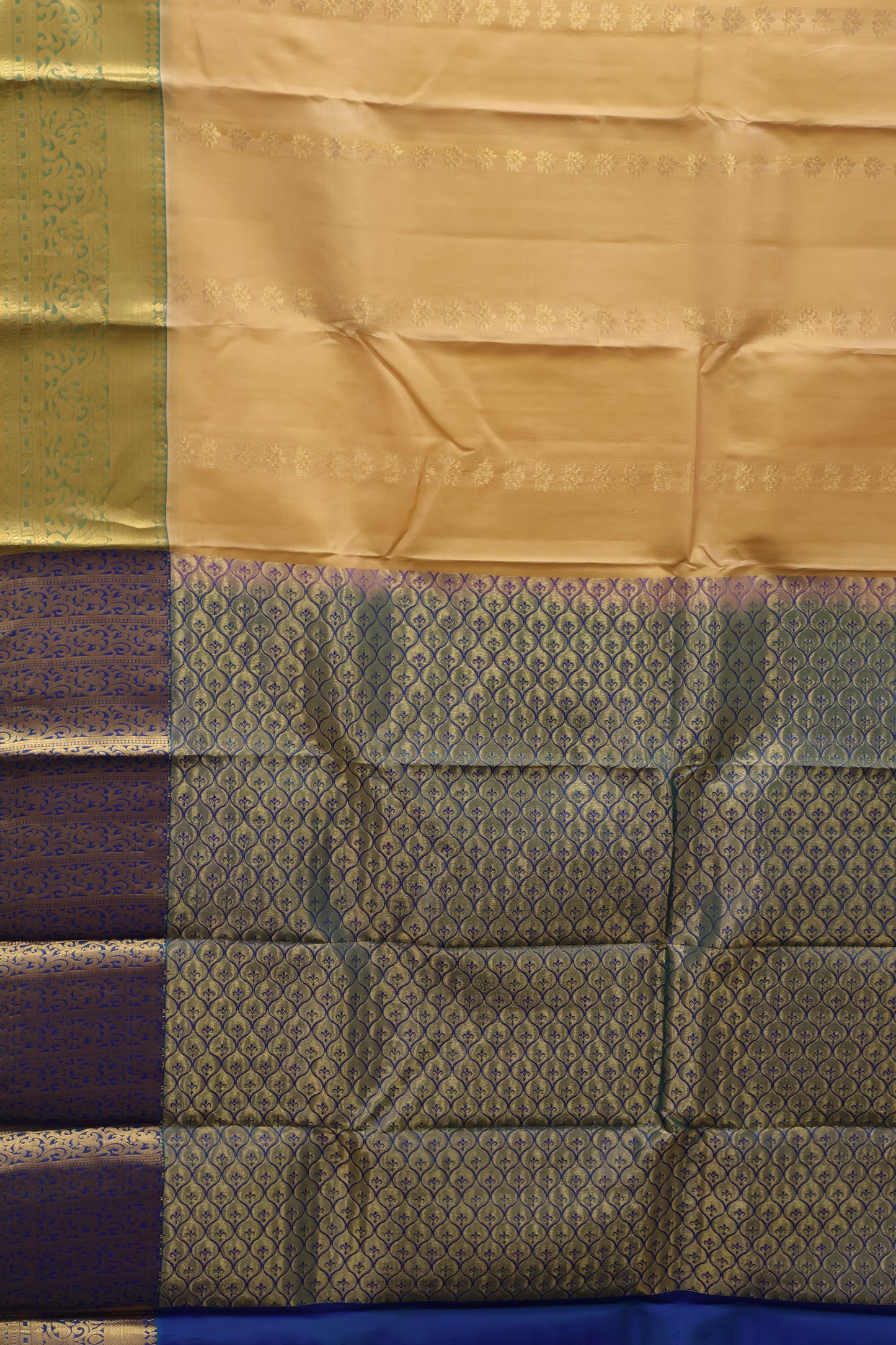 Pure Kanjivaram Silk Saree -Sandal Lite Green