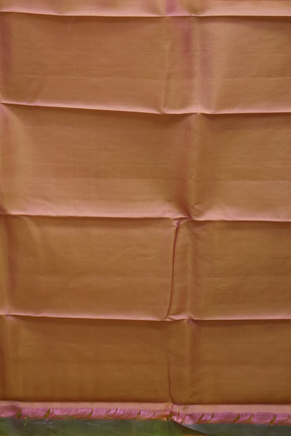 Pure Kanjivaram Silk Saree -Mustard Pink