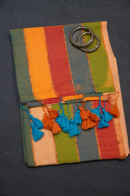 Khadi Silk Saree - Pastel Shade Yellow