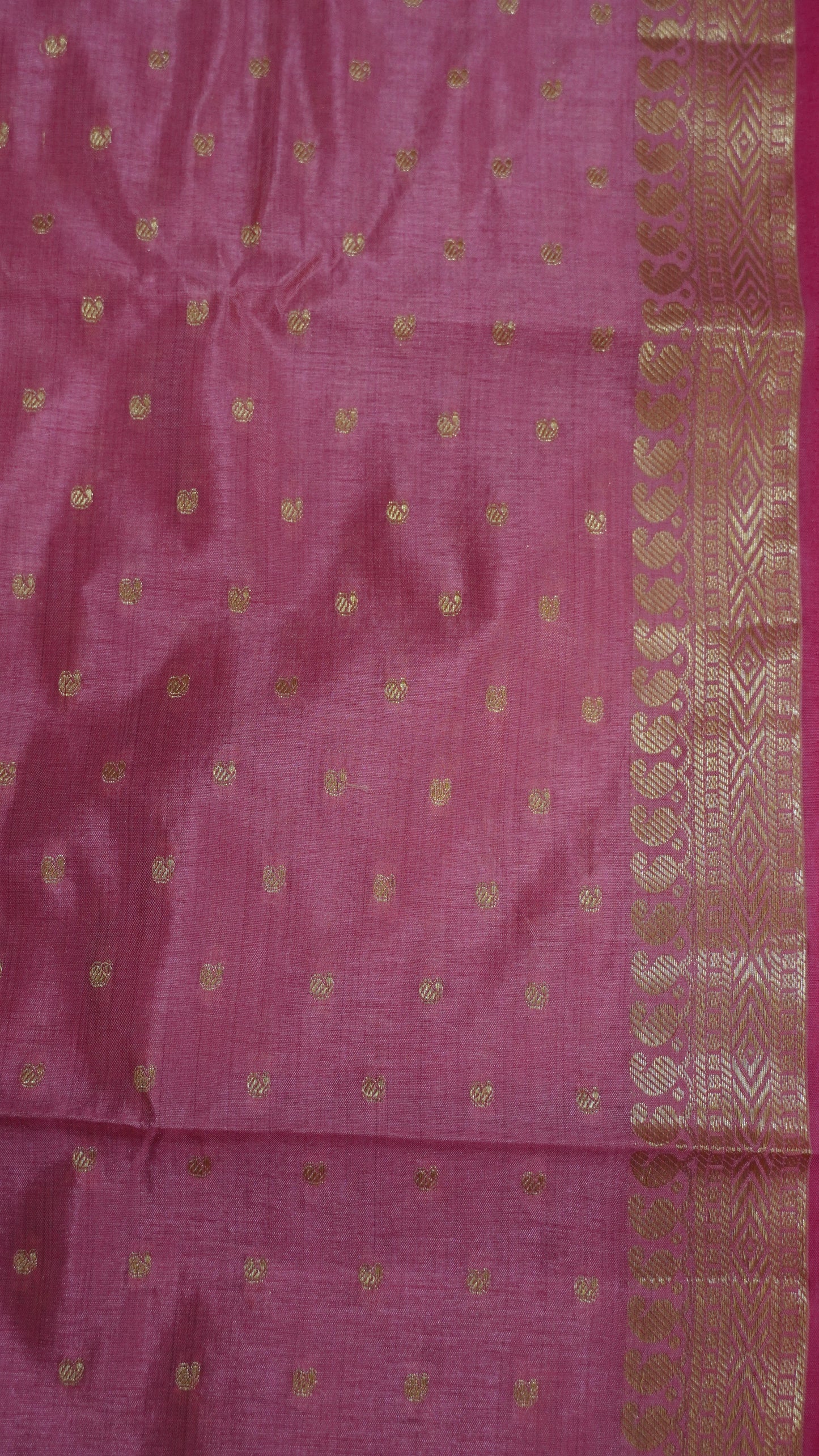 Semi Tussar Saree - Pink Manga Buta