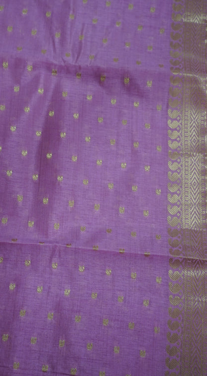 Semi Tussar Saree - Lt Purple Manga Buta