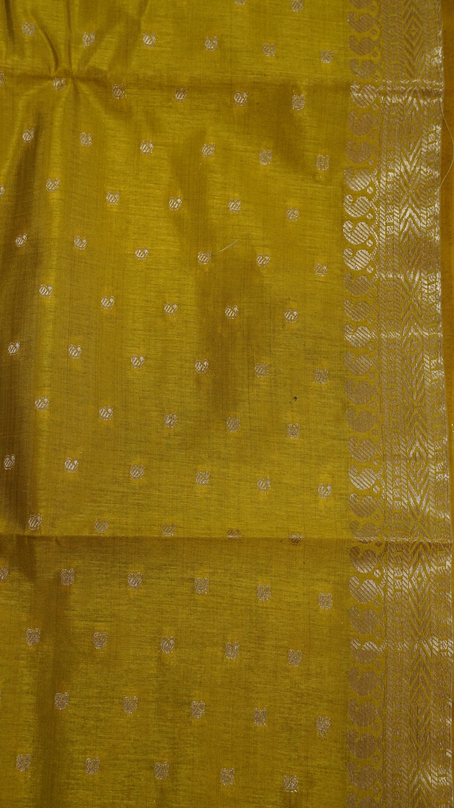 Semi Tussar Saree - Mehndi Green Manga Buta